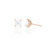 four carat pair of asscher diamond studs, side view <span class='visuallyhidden'>; shop help at 760-978-9297.</span>