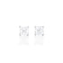 Dominique Cohen four carat (pair) of asscher-cut diamond stud earrings, in 18k white gold<span class='visuallyhidden'>; shop help at 760-978-9297.</span>