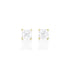 Dominique Cohen four carat pair of asscher-cut diamond stud earrings, in 18k yellow gold<span class='visuallyhidden'>; shop help at 760-978-9297.</span>