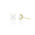 four carat pair of asscher diamond studs, side view <span class='visuallyhidden'>; shop help at 760-978-9297.</span>