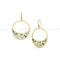 blue diamond slice stained glass face-front hoop earring,<br>in 18k yellow gold,<br>3.1ct