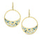 Dominique Cohen blue diamond slice stained-glass-design face-front earring, in 18k yellow gold with earwire diamond<span class='visuallyhidden'>; shop help at 760-978-9297.</span>