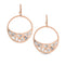 Dominique Cohen grey diamond slice stained-glass-design face-front earring, in 18k rose gold with earwire champagne diamond<span class='visuallyhidden'>; shop help at 760-978-9297.</span>