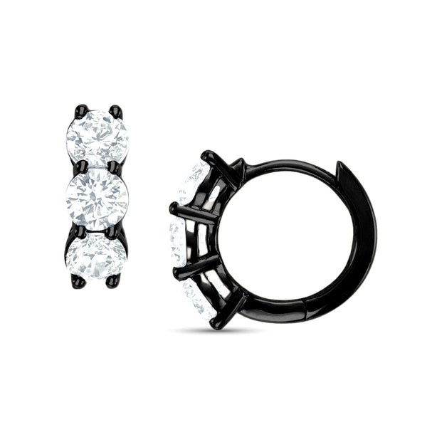 Dominique Cohen 2ct (pair) 12mm chunky huggie hoop earrings, in 14k black gold<span class='visuallyhidden'>; call 760-978-9297 for shop help.</span>