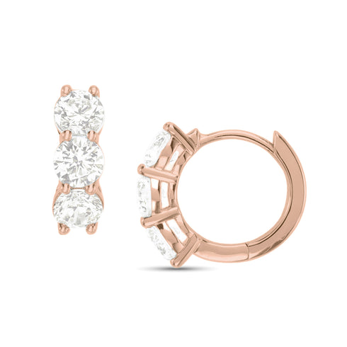 Dominique Cohen 2ct (pair) 12mm chunky huggie hoop earrings, in 14k rose gold<span class='visuallyhidden'>; call 760-978-9297 for shop help.</span>