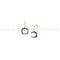 vintage cushion-cut diamond drop earrings on short wire,<br>in 18k black + yellow golds,<br>2.32ct