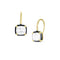 Dominique Cohen cushion-cut vintage-look diamond earrings in black gold on shortie 18k yellow gold earwires<span class='visuallyhidden'>; shop help at 760-978-9297.</span>