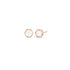 Dominique Cohen diamond hexagon stud earrings, in rose gold<span class='visuallyhidden'>; shop help at 760-978-9297.</span>