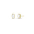Dominique Cohen elongated hex diamond post earrings, in 18k yellow gold<span class='visuallyhidden'>; shop help at 760-978-9297.</span>
