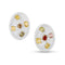Dominique Cohen diamond ombre and pave oval post earrings in 18k white and yellow golds<span class='visuallyhidden'>; shop help at 760-978-9297.</span>