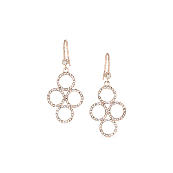 diamond bella earring in rose gold <span class='visuallyhidden'>Call, text 323-404-2959 for shopping help.</span>
