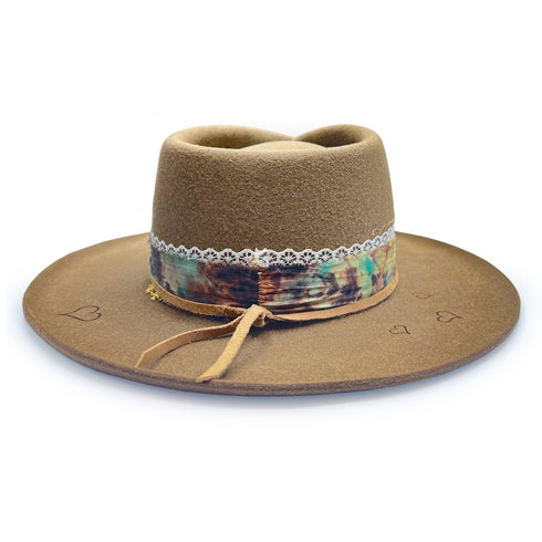 from behind, with all the trimmings + our chic pencil-roll brim <span class='visuallyhidden'>Call, text 323-404-2959 for shopping assistance</span>