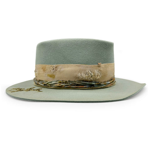 limited edition designer hat Just Keep Dancing, right profile <span class='visuallyhidden'>Call, text 323-404-2959 for shopping help.</span>