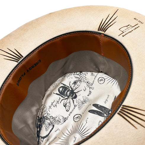 lined in silks and leather + with three elongated sunburst motifs<span class='visuallyhidden'>; shop help at 760-978-9297.</span>