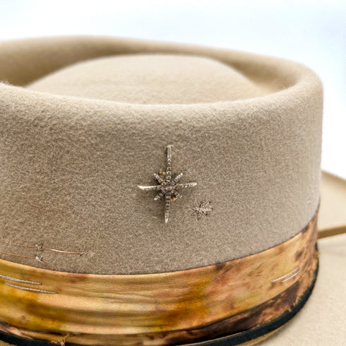 left side champagne diamond northstar charm<span class='visuallyhidden'>; 323-404-2959 for shop help.</span>