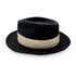 right profile includes a textural hat pin tucked into her hand-distressed grosgrain ribbon<span class='visuallyhidden'>; shop help at 760-978-9297.</span>