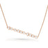 horizontal mixed shapes diamonds pendant necklace, in white diamonds and rose gold <span class='visuallyhidden'>Call, text 323-404-2959 for shopping help.</span>