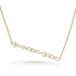 horizontal mixed shapes diamonds pendant necklace, in white diamonds and yellow gold <span class='visuallyhidden'>Call, text 323-404-2959 for shopping help.</span>