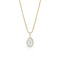 diamond pear halo pendant necklace in 18k yellow gold with 22in adjustable length chain<span class='visuallyhidden'>; shop help at 760-978-9297.</span>