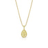 Dominique Cohen yellow diamond pear pendant necklace with halo in 18K yellow gold<span class='visuallyhidden'>; shop help at 760-978-9297.</span>