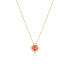 Dominique Cohen orange sapphire and diamond sparkle pendant necklace<span class='visuallyhidden'>; shop help at 760-978-9297.</span>