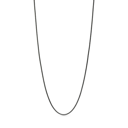 Dominique Cohen 18k black gold delicate Franco chain, 22 inch length <span class='visuallyhidden'>Call, text 323-404-2959 for shopping help.</span>