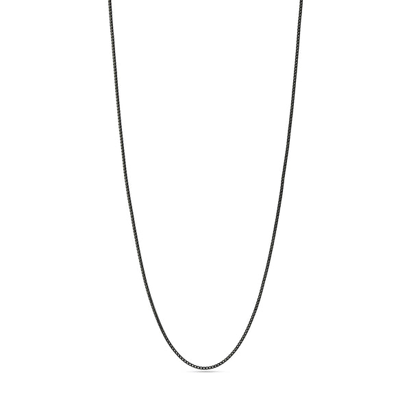 Dominique Cohen 18k black gold delicate Franco chain, 22 inch length <span class='visuallyhidden'>Call, text 323-404-2959 for shopping help.</span>