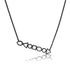 horizontal mixed shapes pendant necklace, petite version, in white diamonds and 18k balck gold <span class='visuallyhidden'>Call, text 323-404-2959 for shopping help.</span>