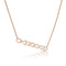 horizontal mixed shapes pendant necklace, petite version, in white diamonds and rose gold <span class='visuallyhidden'>Call, text 323-404-2959 for shopping help.</span>
