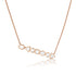 horizontal mixed shapes pendant necklace, petite version, in white diamonds and rose gold <span class='visuallyhidden'>Call, text 323-404-2959 for shopping help.</span>