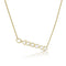 horizontal mixed shapes pendant necklace, petite version, in white diamonds and 18k yellow gold <span class='visuallyhidden'>Call, text 323-404-2959 for shopping help.</span>