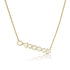 horizontal mixed shapes pendant necklace, petite version, in white diamonds and 18k yellow gold <span class='visuallyhidden'>Call, text 323-404-2959 for shopping help.</span>