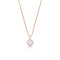 Rose gold cushion cut diamond pendant necklace with diamond-kissed halo and bail <span class='visuallyhidden'>Call, text 323-404-2959 for shopping help.</span>