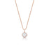 Rose gold cushion cut diamond pendant necklace with diamond-kissed halo and bail <span class='visuallyhidden'>Call, text 323-404-2959 for shopping help.</span>