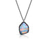 o.a.k. Australian opal, blue diamond, ruby, emerald 18k black gold pendant necklace by Dominique Cohen<span class='visuallyhidden'>; shop help at 760-978-9297.</span>