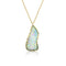 freeform Australian opal 18k gold pendant necklace with emerald, blue diamond, yellow diamond detail<span class='visuallyhidden'>; shop help at 760-978-9297.</span>