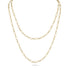 Dominique Cohen 18k gold petite paperclip chain necklace<br>in yellow gold, 42 inch length <span class='visuallyhidden'>Text, phone 323-404-2959 for shopping assistance.</span>