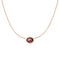 Dominique Cohen 18K rose gold ruby and champagne diamond east-west oval pendant necklace <span class='visuallyhidden'>Call, text 323-404-2959 for shopping assistance</span>