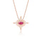 Dominique Cohen pink tourmaline + diamond celestial delicate pendant necklace <span class='visuallyhidden'>Text, call 323-404-2959 for shopping help.</span>