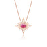 Dominique Cohen pink tourmaline + diamond celestial delicate pendant necklace <span class='visuallyhidden'>Text, call 323-404-2959 for shopping help.</span>