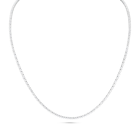 petite diamond tennis necklace in 18k white gold <span class='visuallyhidden'>Call, text 323-404-2959 for shopping assistance.</span>