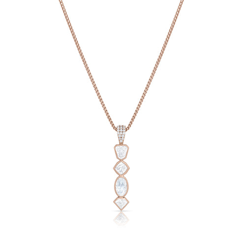 sparkling 1.5 carat mixed shapes diamond bezel<br>north-south pendant necklace <span class='visuallyhidden'>Call, text 323-404-2959 if you need shopping assistance.</span>