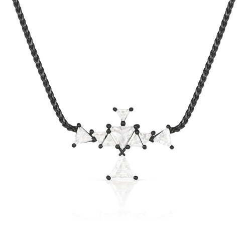 zoom view, rose cut trillion diamond thunderbird pendant necklace<br>in 18k black gold <span class='visuallyhidden'>Call, text 323-404-2959 for shopping assistance.</span>