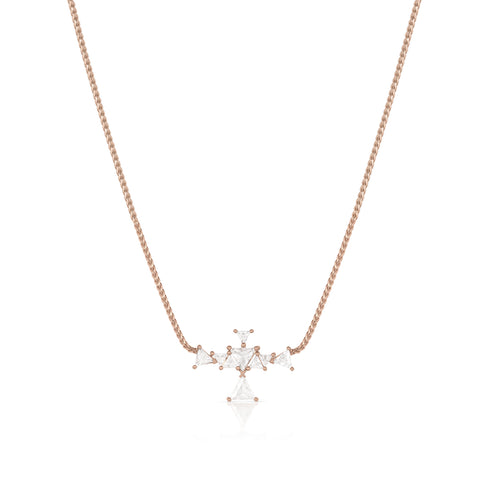 rose cut trillion diamond thunderbird pendant necklace<br>in 18k rose gold <span class='visuallyhidden'>Call, text 323-404-2959 for shopping assistance.</span>