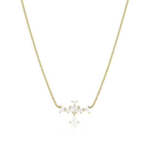 rose cut trillion diamond thunderbird pendant necklace<br>in 18k yellow gold <span class='visuallyhidden'>Call, text 323-404-2959 for shopping assistance.</span>