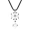 limited edition rose cut diamond trillion cross pendant necklace<br>in 18k black gold on a black gold chain <span class='visuallyhidden'>Text, phone 323-404-2959 for shopping assistance.</span>