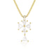 rose cut diamond trillion cross pendant necklace<br>here, in 18k yellow gold <span class='visuallyhidden'>Text, phone 323-404-2959 for shopping assistance.</span>