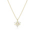 Dominique Cohen one of a kind white diamond, grey diamond, green diamond baguette sunburst pendant necklace in 18k gold <span class='visuallyhidden'>Text, phone 323-404-2959 for shopping assistance.</span>