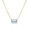 Dominique Cohen emerald cut aquamarine solitaire choker 16-18in <span class='visuallyhidden'>Call, text 323-404-2959 for shop help.</span>
