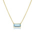 Dominique Cohen emerald cut aquamarine solitaire choker 16-18in <span class='visuallyhidden'>Call, text 323-404-2959 for shop help.</span>
